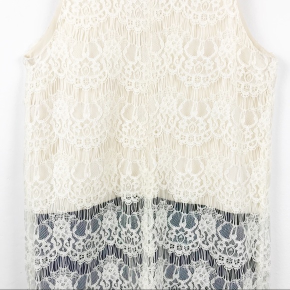 ASTR Ivory Black Lace Sleeveless Dress NWT - Picture 9 of 10